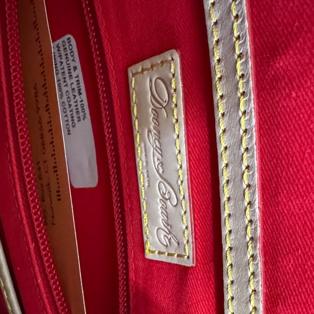 Dooney & Bourke Aqua and Beige Tote - Picture 5 of 8